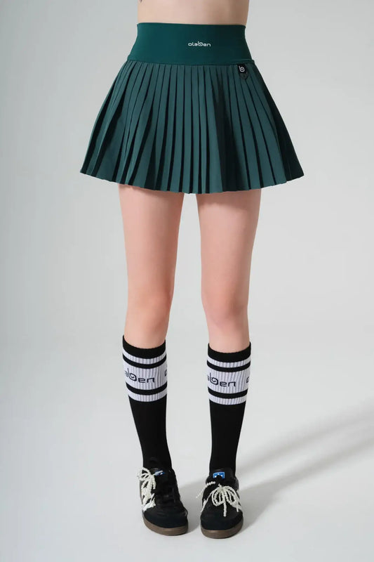 Birgit Pleated Skirt - Midnight Green - Olaben
