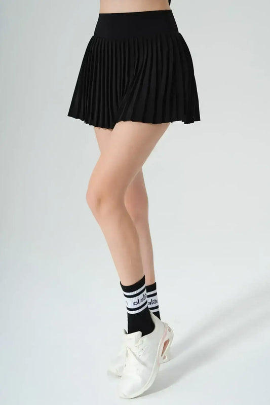 Emelie Define Jacket & Elite Pleated Skirt - Black - Olaben